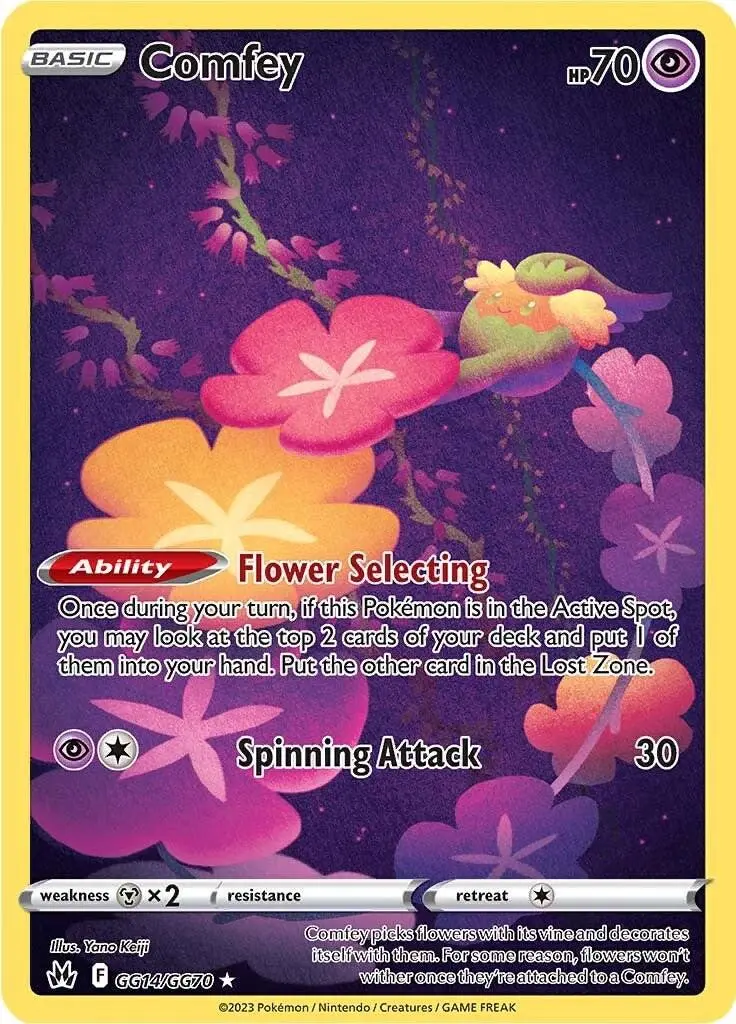 [Binder Condition] Comfey #GG14 Pokemon Crown Zenith