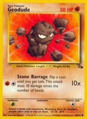 [Binder Condition] Geodude #47 Pokemon Fossil