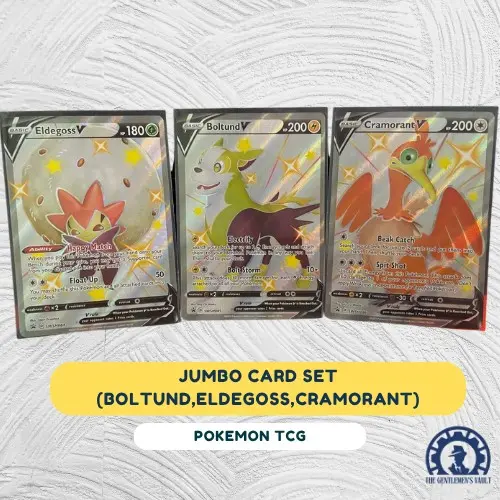 Jumbo Card Set (Boltund, Eldegoss and Cramorant)- Pokémon Sword and Shield