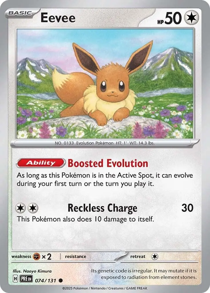 [Binder Condition] Eevee #74 Pokemon Prismatic Evolutions