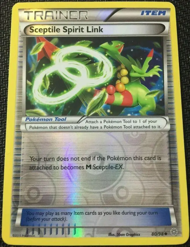 [Binder Condition] Sceptile Spirit Link [Reverse Holo] #80 Pokemon Ancient Origins