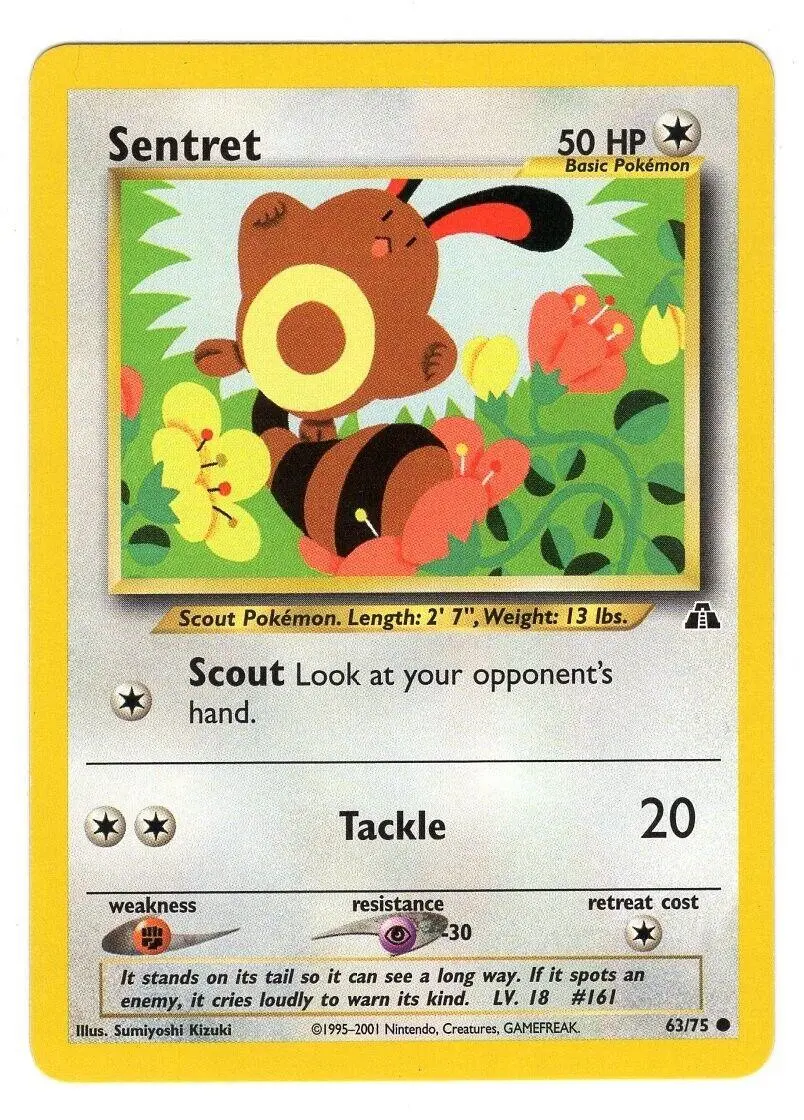 [Binder Condition] Sentret #63 Pokemon Neo Discovery