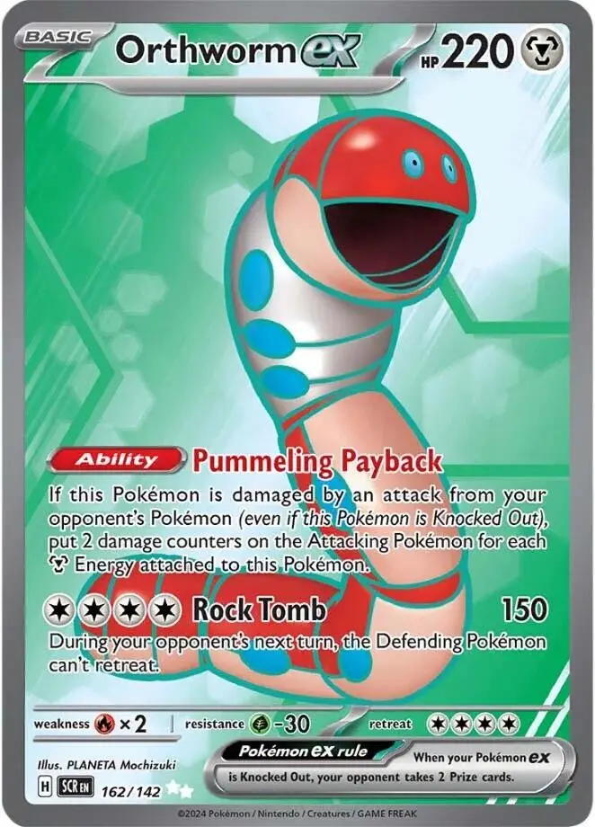 [Binder Condition] Orthworm ex #162 Pokemon Stellar Crown