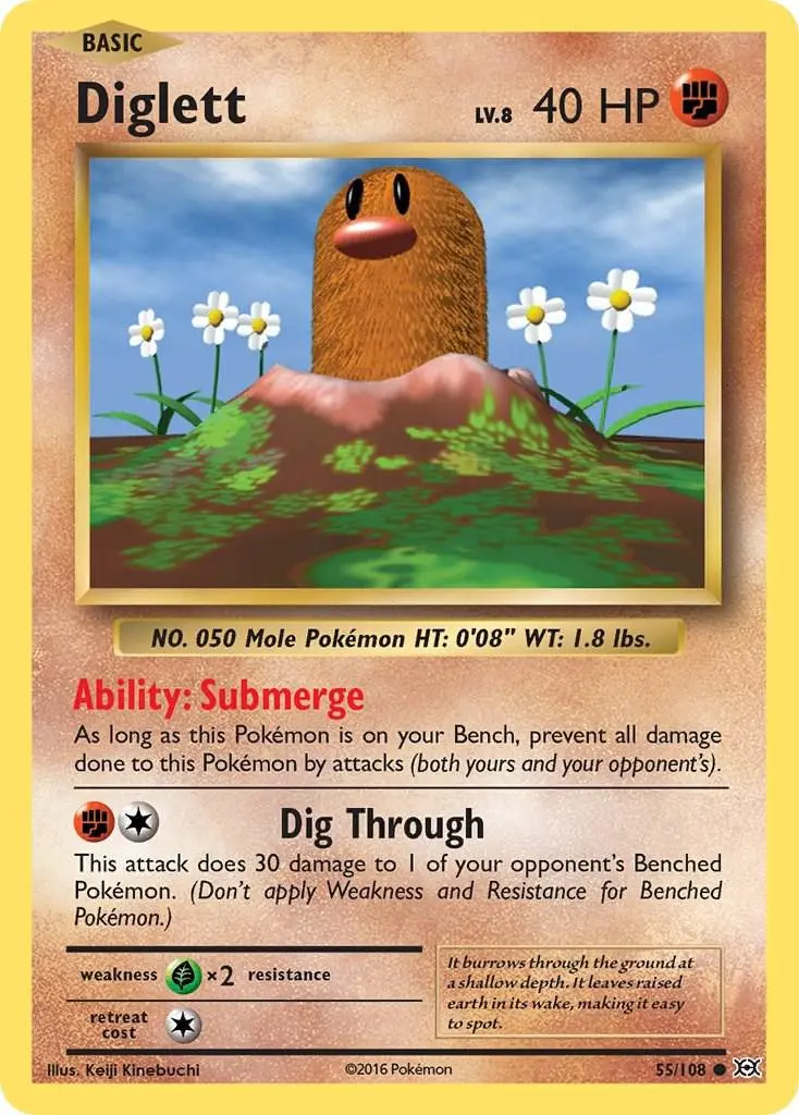 [Binder Condition] Diglett #55 Pokemon Evolutions