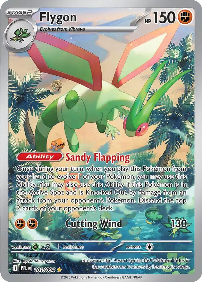 [Binder Condition] Flygon #101 Pokemon Phantasmal Flames