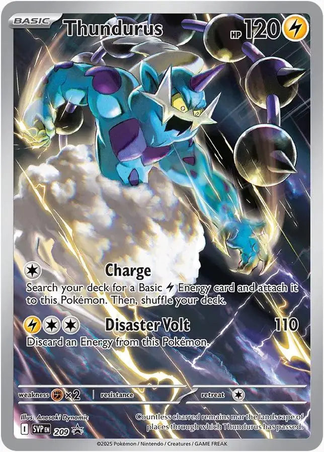 [Binder Condition] Thundurus #209 Pokemon Promo