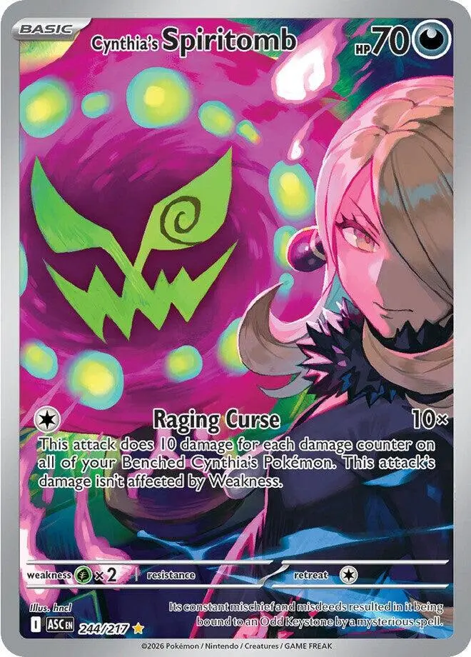 [Binder Condition] Cynthia's Spiritomb #244 Pokemon Ascended Heroes