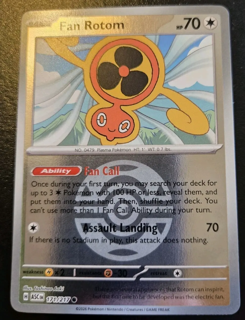[Binder Condition] Fan Rotom [Ball] #171 Pokemon Ascended Heroes