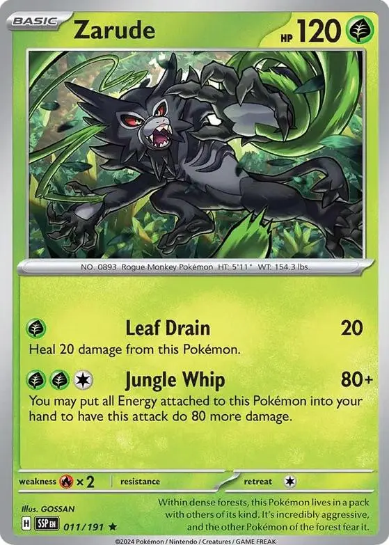 [Binder Condition] Zarude #11 Pokemon Surging Sparks
