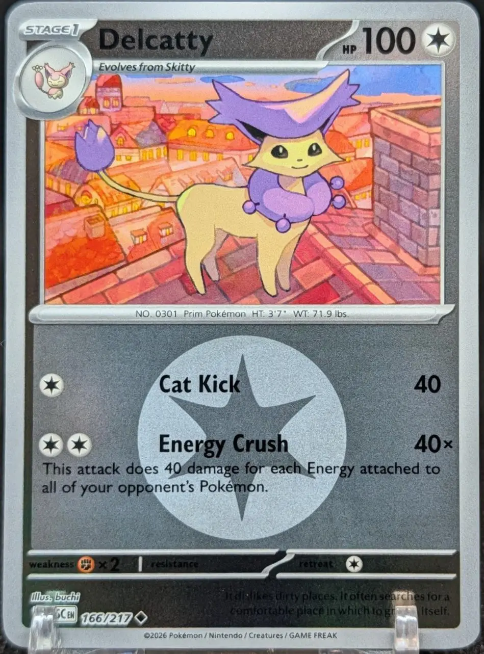 [Binder Condition] Delcatty [Energy] #166 Pokemon Ascended Heroes