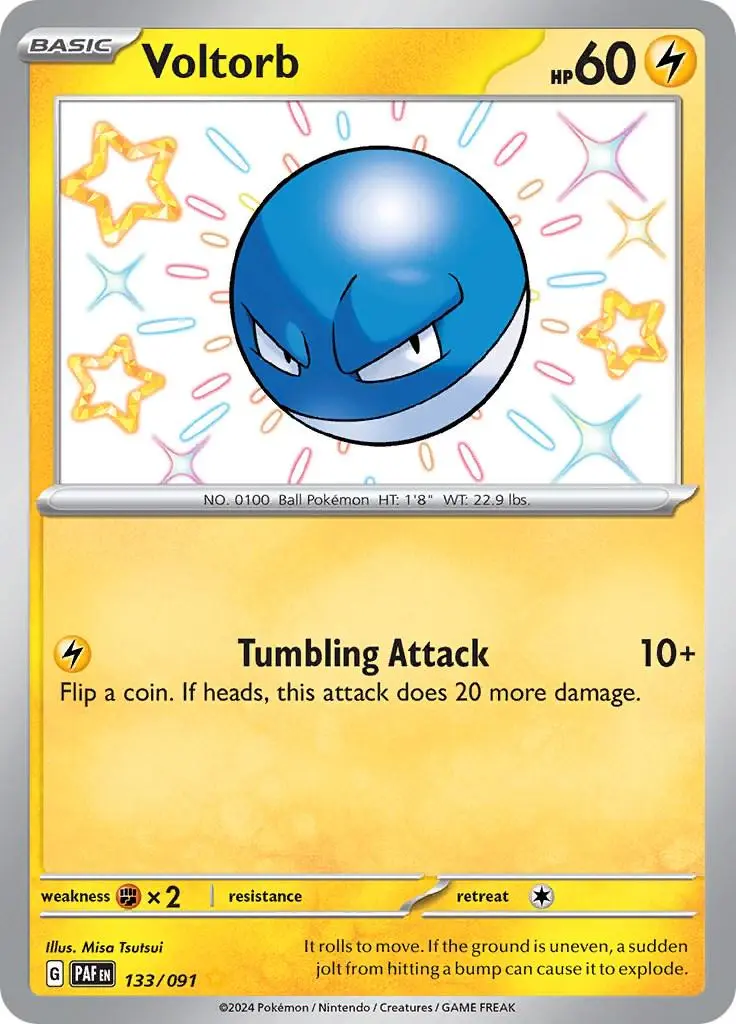 [Binder Condition] Voltorb #133 Pokemon Paldean Fates