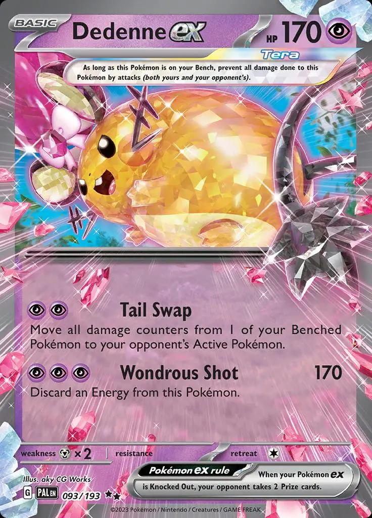[Binder Condition] Dedenne ex #93 Pokemon Paldea Evolved