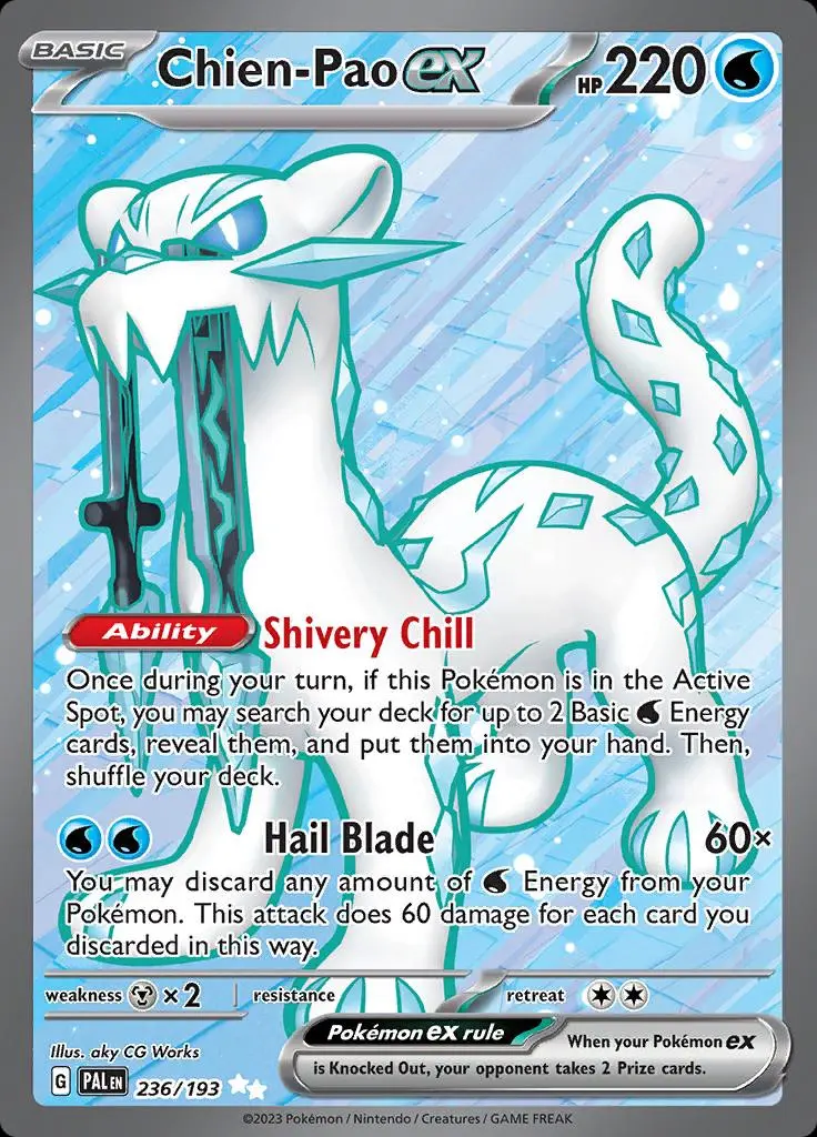 [Binder Condition] Chien-Pao ex #236 Pokemon Paldea Evolved
