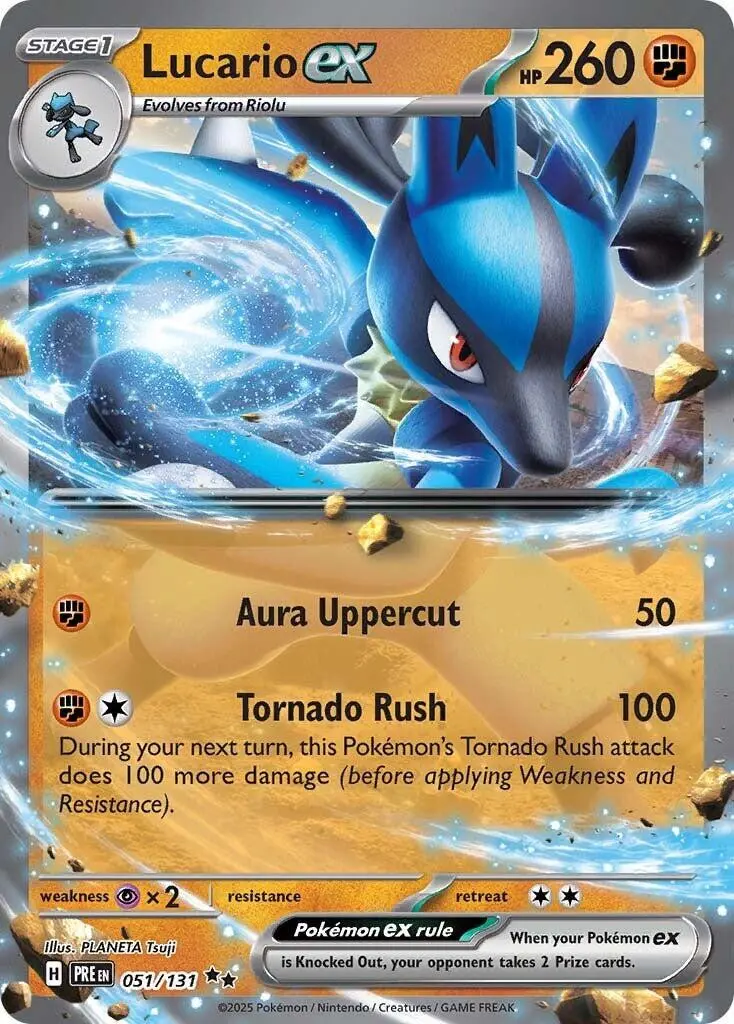 [Binder Condition] Lucario ex #51 Pokemon Prismatic Evolutions