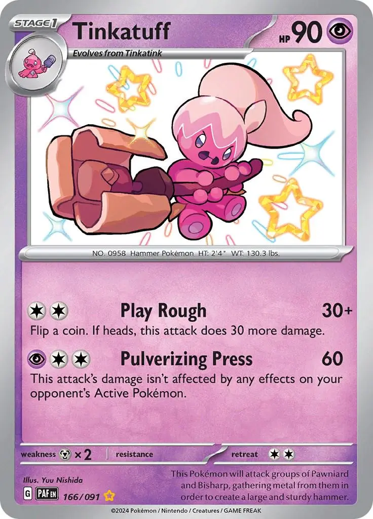 [Binder Condition] Tinkatuff #166 Pokemon Paldean Fates