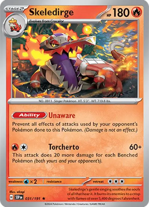 [Binder Condition] Skeledirge #31 Pokemon Surging Sparks
