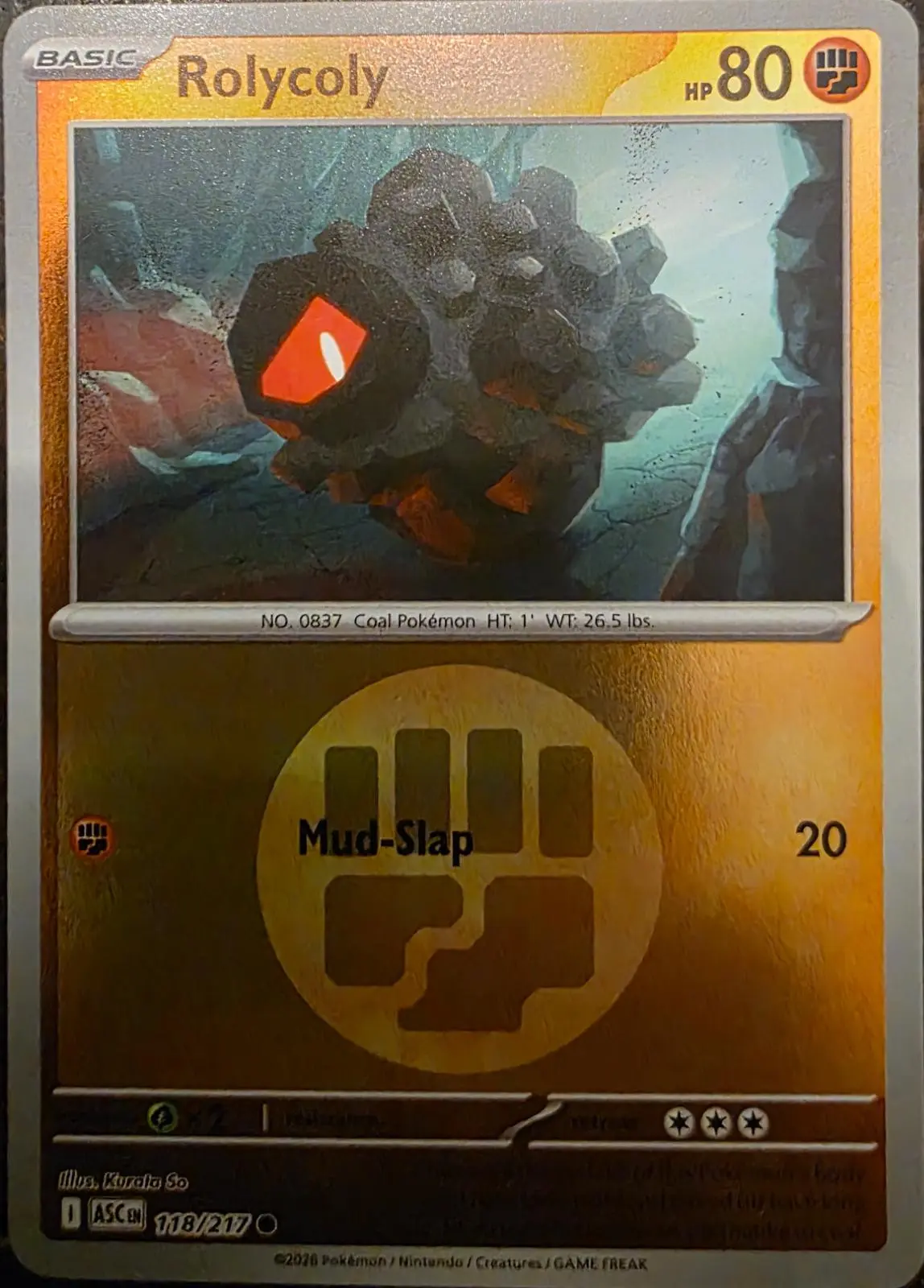 [Binder Condition] Rolycoly [Energy] #118 Pokemon Ascended Heroes