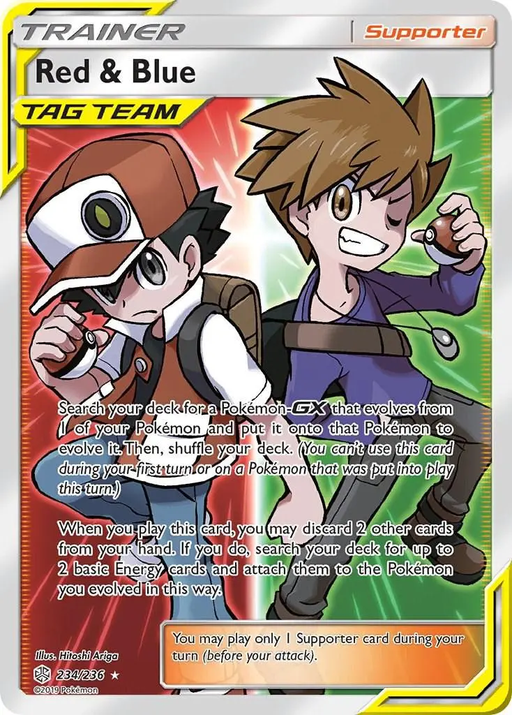[Binder Condition] Red & Blue #234 Pokemon Cosmic Eclipse