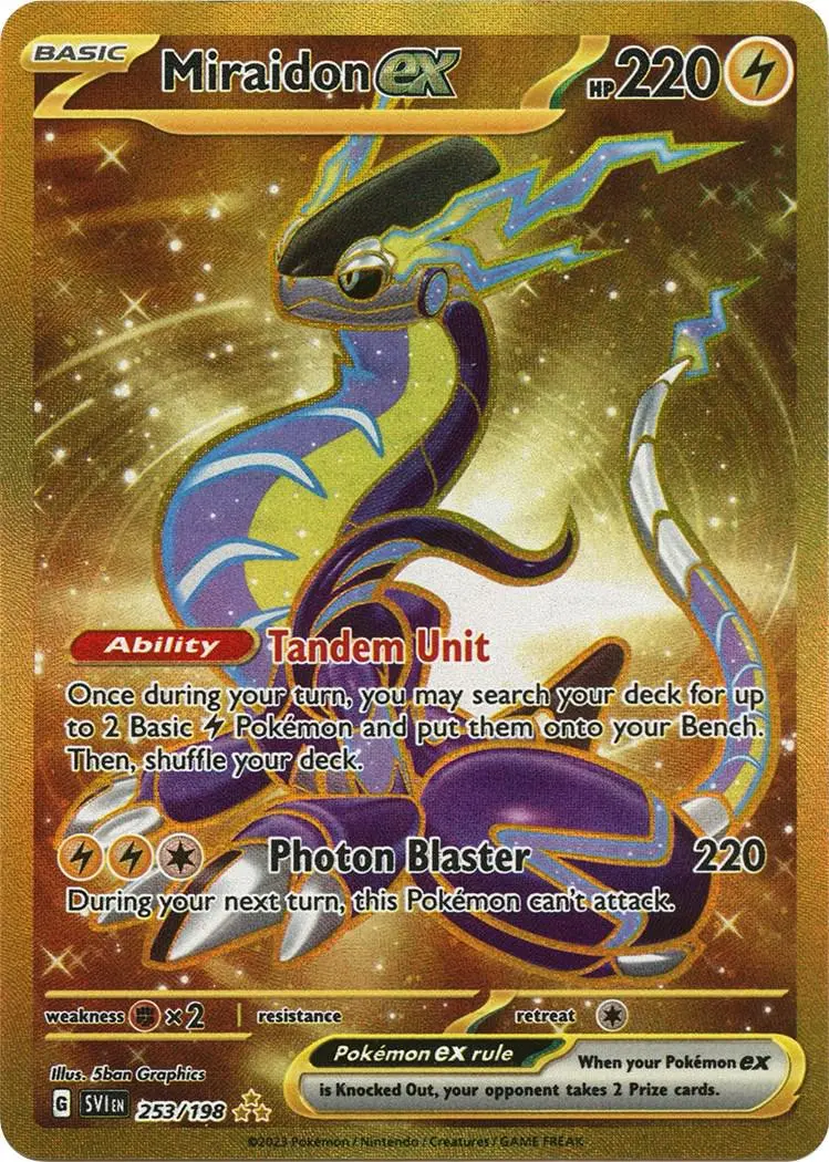 [Binder Condition] Miraidon ex #253 Pokemon Scarlet & Violet