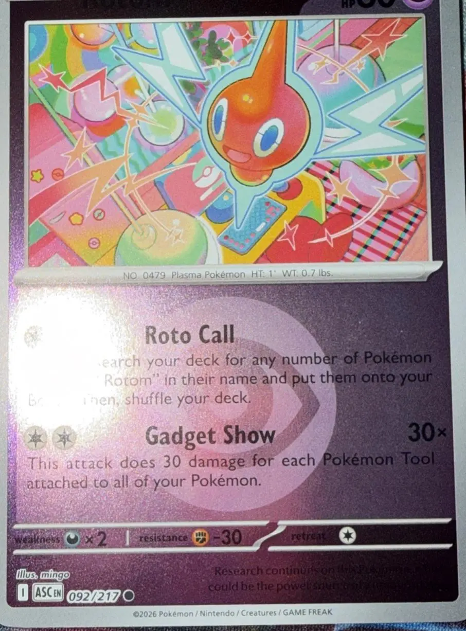 [Binder Condition] Rotom [Energy] #92 Pokemon Ascended Heroes