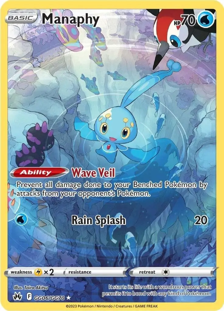 [Binder Condition] Manaphy #GG06 Pokemon Crown Zenith