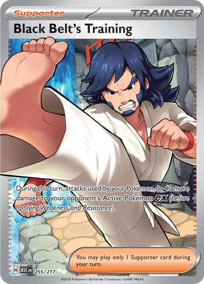 [Binder Condition] Black Belt's Training #255 Pokemon Ascended Heroes