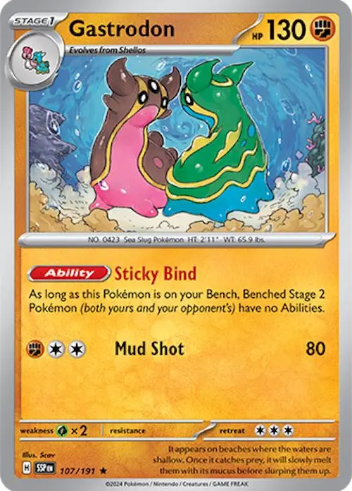 [Binder Condition] Gastrodon #107 Pokemon Surging Sparks