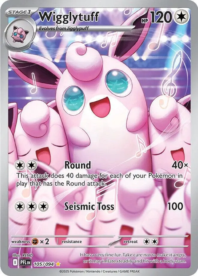 [Binder Condition] Wigglytuff #105 Pokemon Phantasmal Flames