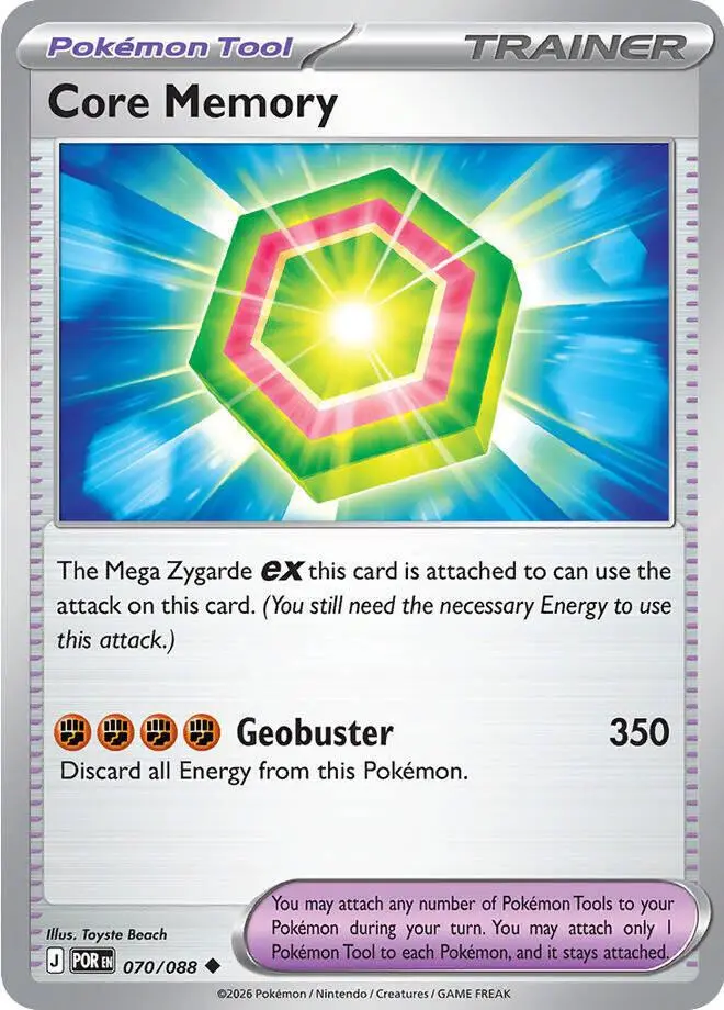 [Binder Condition] Core Memory #70 Pokemon Perfect Order