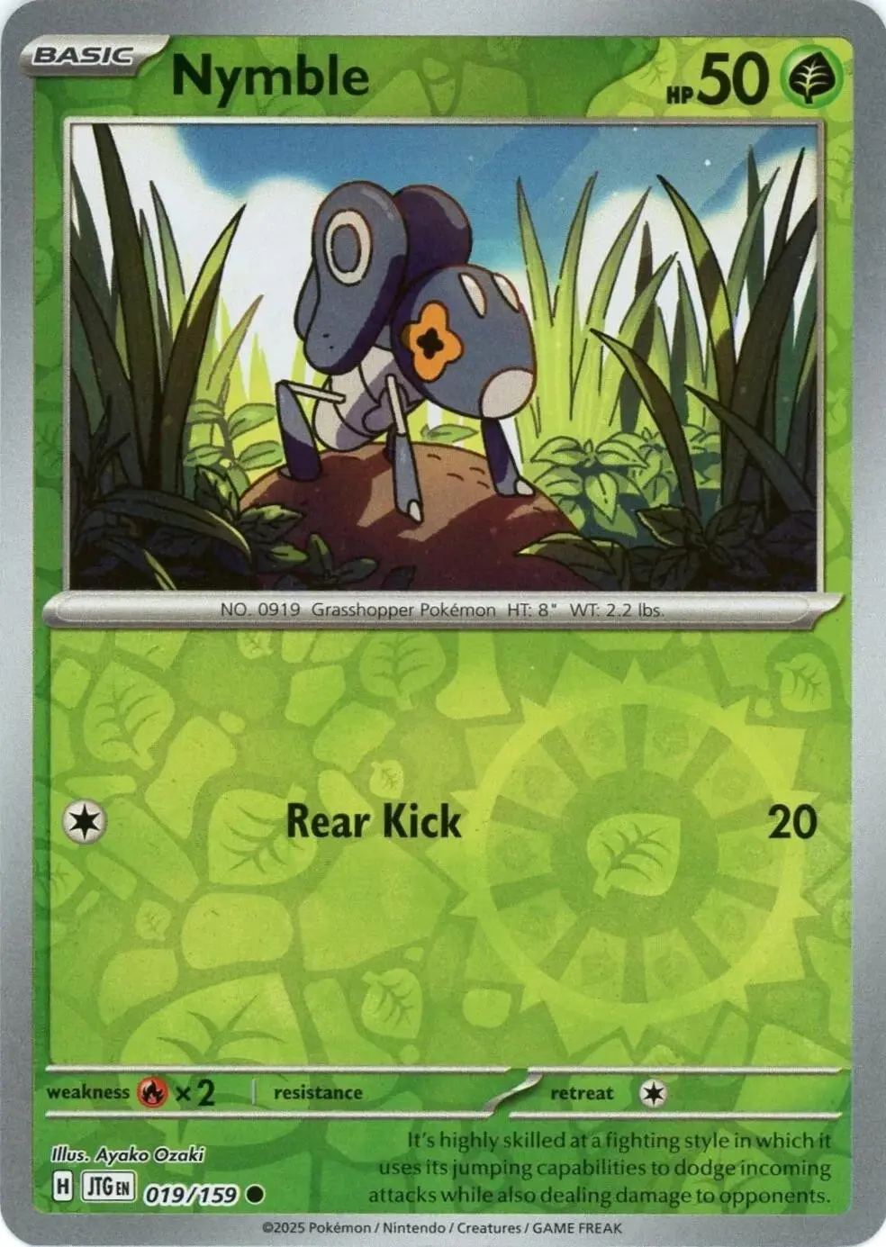 [Binder Condition] Nymble [Reverse Holo] #19 Pokemon Journey Together