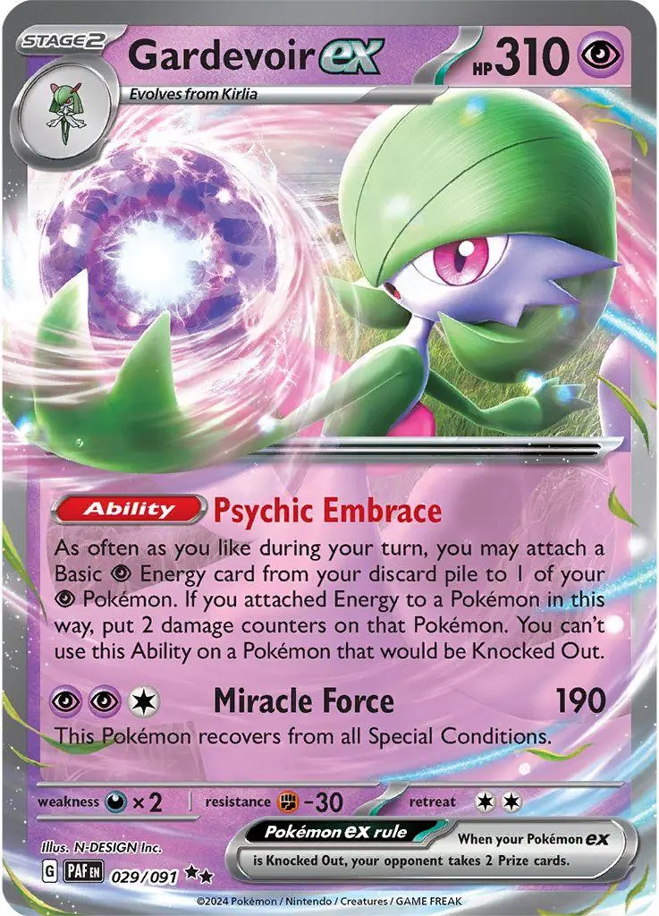 [Binder Condition] Gardevoir ex #29 Pokemon Paldean Fates