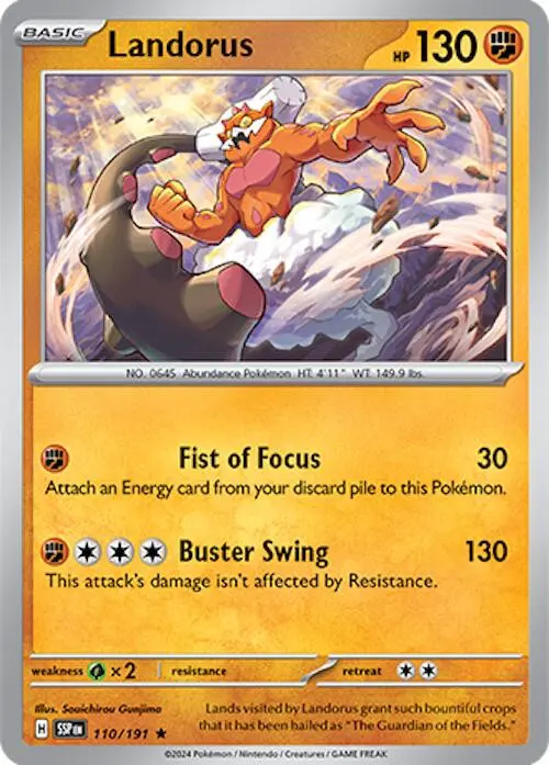 [Binder Condition] Landorus #110 Pokemon Surging Sparks