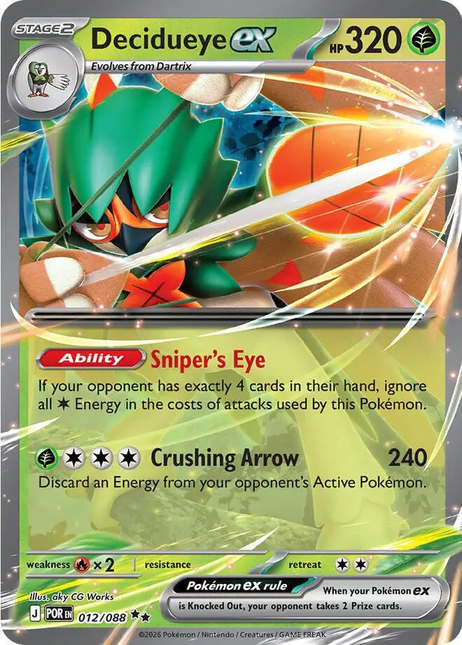 [Binder Condition] Decidueye ex #12 Pokemon Perfect Order