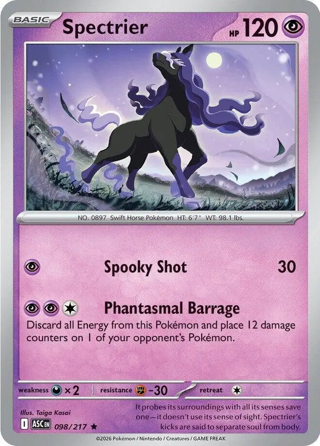 [Binder Condition] Spectrier #98 Pokemon Ascended Heroes