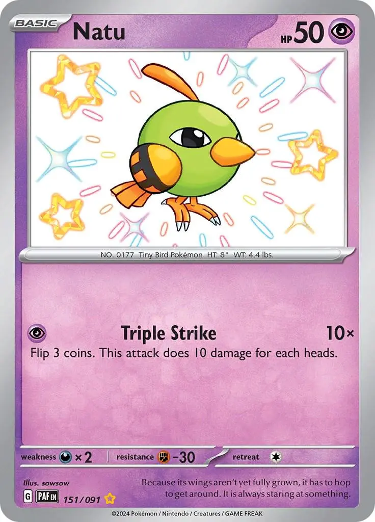 [Binder Condition] Natu #151 Pokemon Paldean Fates