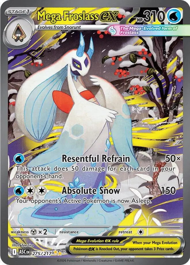 [Binder Condition] Mega Froslass ex #275 Pokemon Ascended Heroes