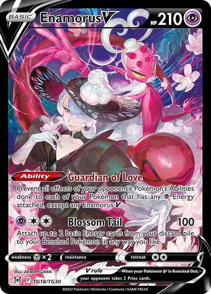 [Binder Condition] Enamorus V #TG18 Pokemon Lost Origin