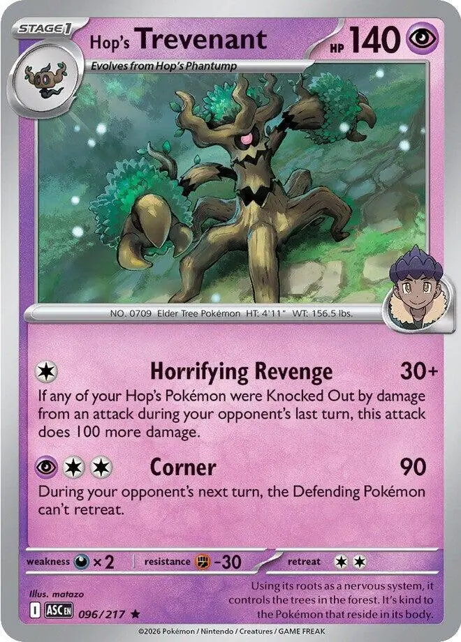 [Binder Condition] Hop's Trevenant #96 Pokemon Ascended Heroes