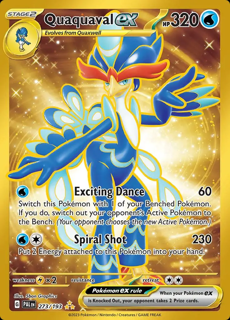 [Binder Condition] Quaquaval ex #273 Pokemon Paldea Evolved