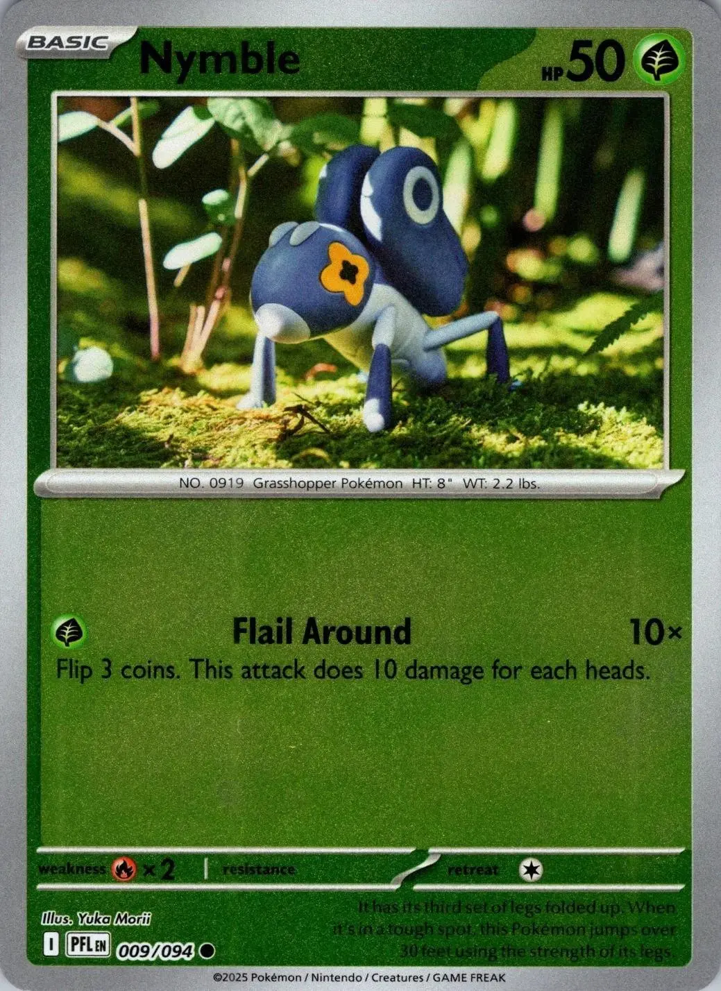 [Binder Condition] Nymble [Reverse Holo] #9 Pokemon Phantasmal Flames
