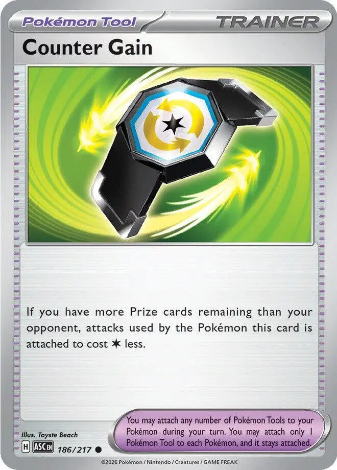 [Binder Condition] Counter Gain #186 Pokemon Ascended Heroes