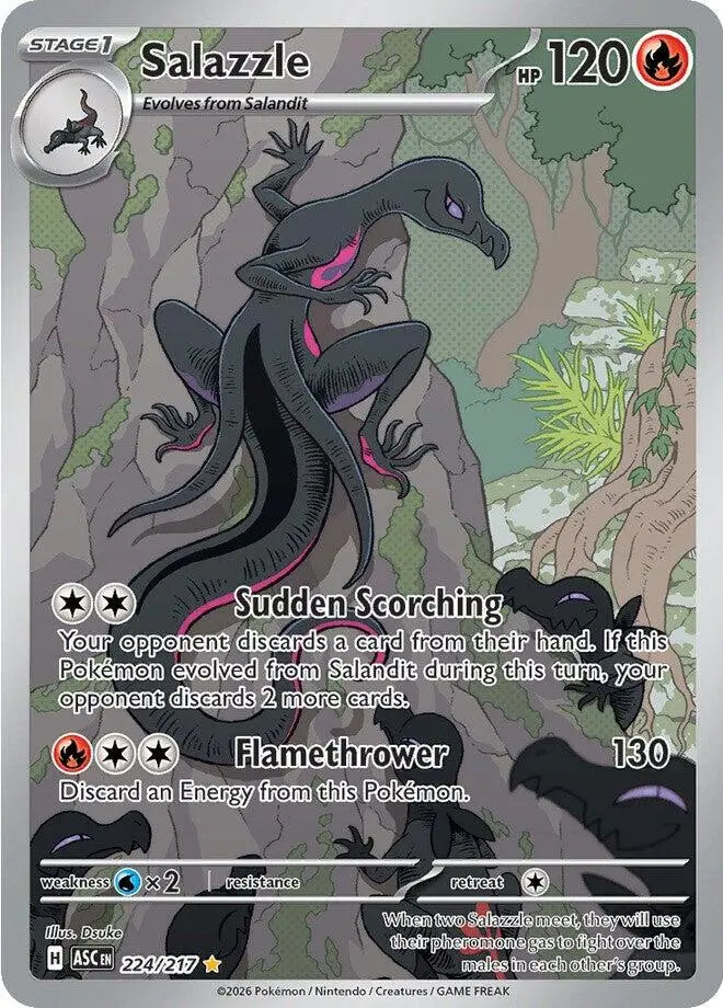 [Binder Condition] Salazzle #224 Pokemon Ascended Heroes