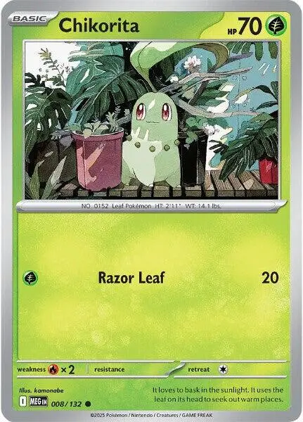 [Binder Condition] Chikorita #8 Pokemon Mega Evolution