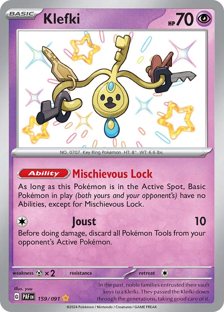 [Binder Condition] Klefki #159 Pokemon Paldean Fates