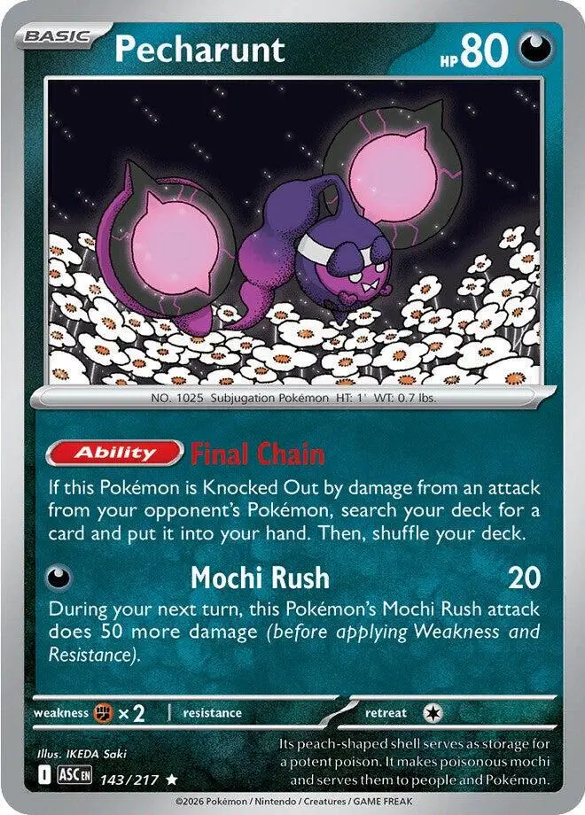[Binder Condition] Pecharunt #143 Pokemon Ascended Heroes