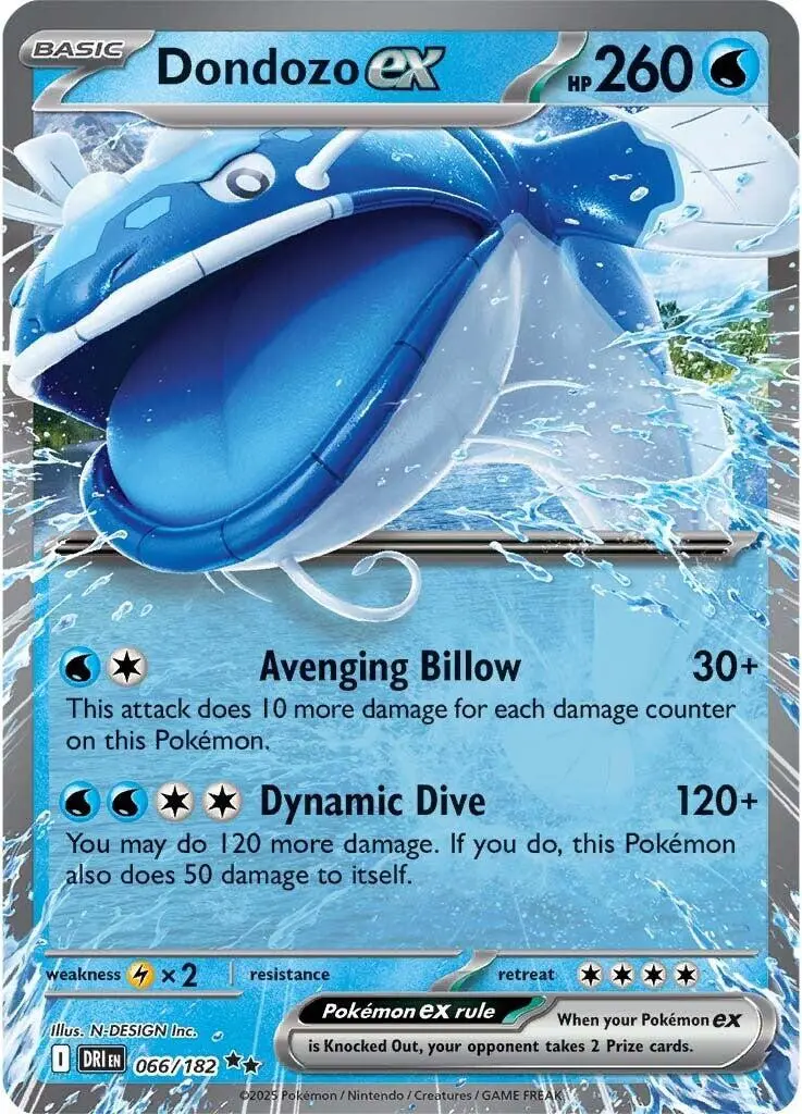 [Binder Condition] Dondozo ex #66 Pokemon Destined Rivals
