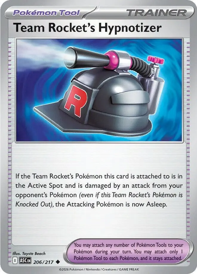 [Binder Condition] Team Rocket's Hypnotizer #206 Pokemon Ascended Heroes