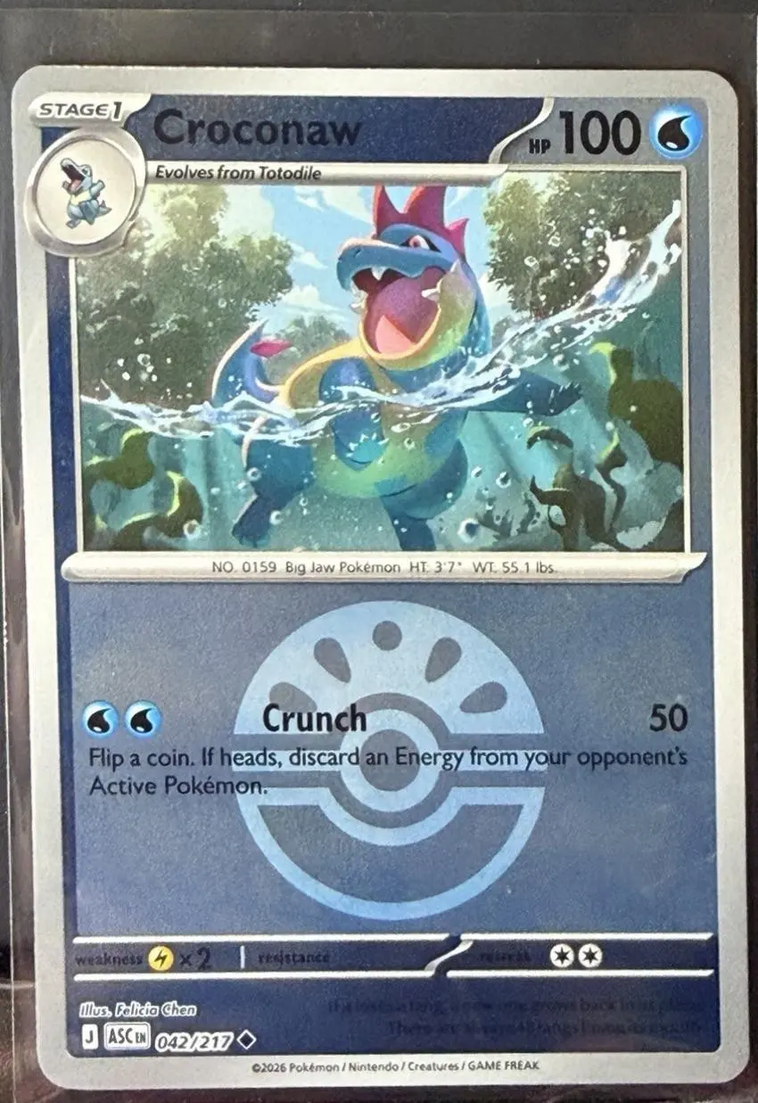 [Binder Condition] Croconaw [Ball] #42 Pokemon Ascended Heroes
