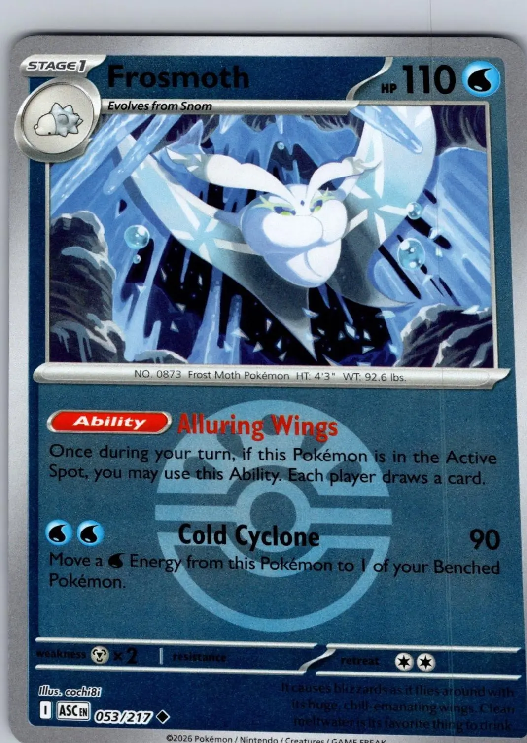 [Binder Condition] Frosmoth [Ball] #53 Pokemon Ascended Heroes