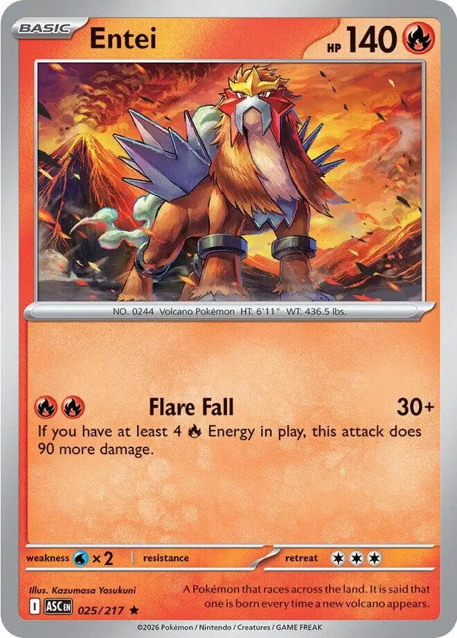 [Binder Condition] Entei [Energy] #25 Pokemon Ascended Heroes